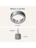 Oura Ring Gen4 Health & Fitness Tracker Smart Ring, Brushed Silver