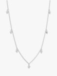 Rachel Jackson London Arrow Spike Station Necklace, Silver