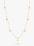 Rachel Jackson London Arrow Spike Station Necklace, Gold