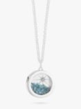 Rachel Jackson London Personalised Blue Topaz North Star Amulet Necklace