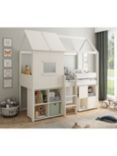 Kids Avenue Ordi Midi Playhouse Mid-Sleeper Bed with Desk and Cube Storage, European Single