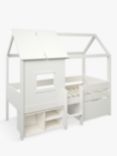 Kids Avenue Ordi Mini Playhouse Mid Sleeper Bed Frame With Storage, European Single