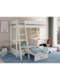 Kids Avenue Estella 4 High Sleeper Bed Frame with Futon, Single, White