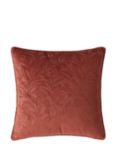 Laura Ashley Barley Embossed Square Cushion, Terracotta