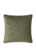 Laura Ashley Barley Embossed Square Cushion, Olive Green