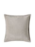 Laura Ashely Hanya Sage Leaf Square Cushion, Dark Dove Grey