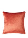 Laura Ashley Nigella Velvet Square Cushion, Terracotta