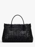 Radley Goswell Hand-Woven Leather Grab Bag, Black