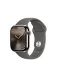 Apple Watch Series 10 GPS + Cellular, 42mm, Titanium Case, Sport Band, Stone Grey