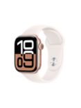 Apple Watch Series 10 GPS + Cellular, 42mm, Aluminium Case, Sport Band, Rose Gold/Light Blush