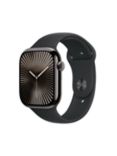 Apple Watch Series 10 GPS + Cellular, 46mm, Titanium Case, Sport Band, Black