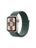 Apple Watch SE (2023) GPS + Cellular, 40mm, Sport Loop, One Size, Starlight/Lake Green