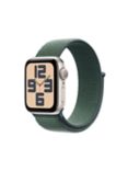 Apple Watch SE (2023) GPS, 40mm, Sport Loop, One Size, Starlight/Lake Green