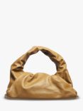 Pre-loved Bottega Veneta Leather Puffy Gathered Shoulder Pouch, Brown