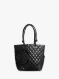 Pre-loved CHANEL 2005 Lambskin Quilted Tote Bag, Black