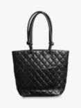 Pre-loved CHANEL 2005 Lambskin Quilted Tote Bag, Black