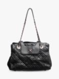 Pre-loved CHANEL 2014 Lambskin Diamond-Quilted Tote Bag, Black