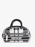 Pre-loved Christian Dior 2022 Canvas Checkered Bowling Bag, Black/White