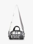 Pre-loved Christian Dior 2022 Canvas Checkered Bowling Bag, Black/White