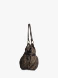 Pre-loved Fendi Zucca Canvas and Leather Gathered Shoulder Bag, Brown