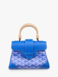 Pre-loved Goyard Saigon Goyardine Canvas Mini Cross Body Bag, Blue