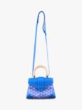 Pre-loved Goyard Saigon Goyardine Canvas Mini Cross Body Bag, Blue