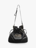 Pre-loved GUCCI Leather Horesbit Shoulder Bag, Black