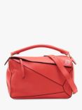 Pre-loved LOEWE Medium Puzzle Leather Cross Body Bag, Red