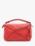 Pre-loved LOEWE Medium Puzzle Leather Cross Body Bag, Red