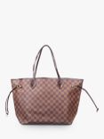 Pre-loved Louis Vuitton 2009 Damier Ebene Neverfull MM Tote Bag, Brown