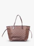 Pre-loved Louis Vuitton 2009 Damier Ebene Neverfull MM Tote Bag, Brown