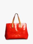 Pre-loved Louis Vuitton 2002 Vernis Embossed Leather Mini Top Handle Tote Bag, Red