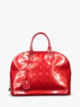 Pre-loved Louis Vuitton 2008 Alma GM Vernis Embossed Leather Top Handle Grab Bag, Red