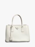 Pre-loved Prada Small Saffiano Leather Galleria Top Handle Bag, White