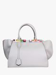 Pre-loved Fendi Leather Studded 3Jours Tote Bag, Grey