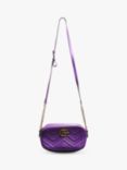 Pre-loved GUCCI Marmont GG Leather Quilted Shoulder Bag, Purple