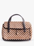 Pre-loved Louis Vuitton 2002 Damier Sauvage Lion Leather Top Handle Grab Bag, Brown