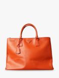 Pre-loved Prada Large Saffiano Leather Galleria Top Handle Bag, Orange