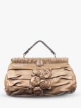 Pre-loved Valentino Gathered Leather Shoulder Bag, Brown