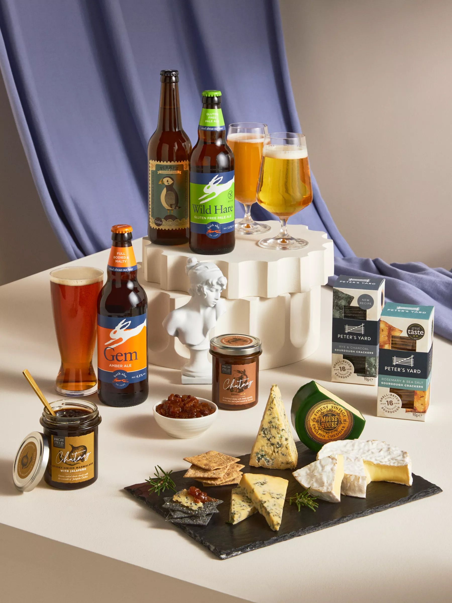 John Lewis Ultimate Cheese Box with Beers and cheese