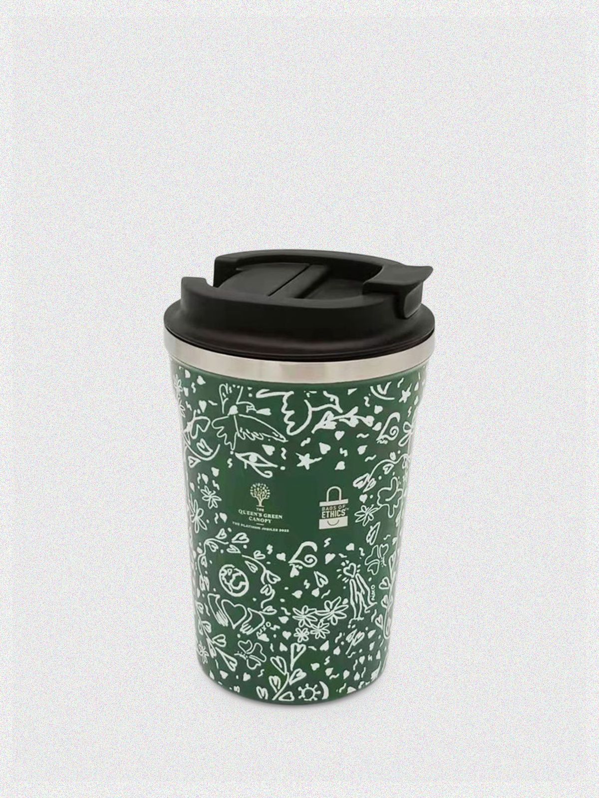 BAGS OF ETHICS Queen's Green Canopy Travel Cup