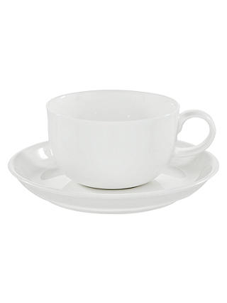 Queensberry Hunt for John Lewis White Bone China Tea Cups and Saucers, Set of 4