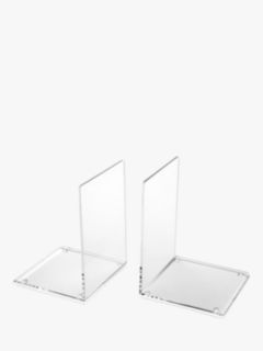 Osco Acrylic Bookends, Set of 2, Clear