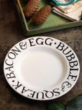 Emma Bridgewater Black Toast Bubble & Squeak Dinner Plate, 27cm, Black/White