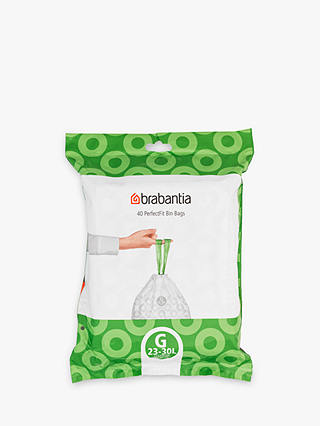 Brabantia PerfectFit Bin Liners, 30L - Size G, 40 Bags