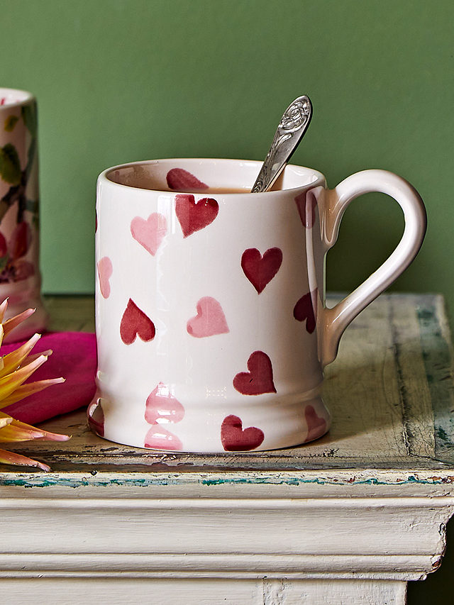Emma Bridgewater Pink Hearts Mug, Pink, 300ml