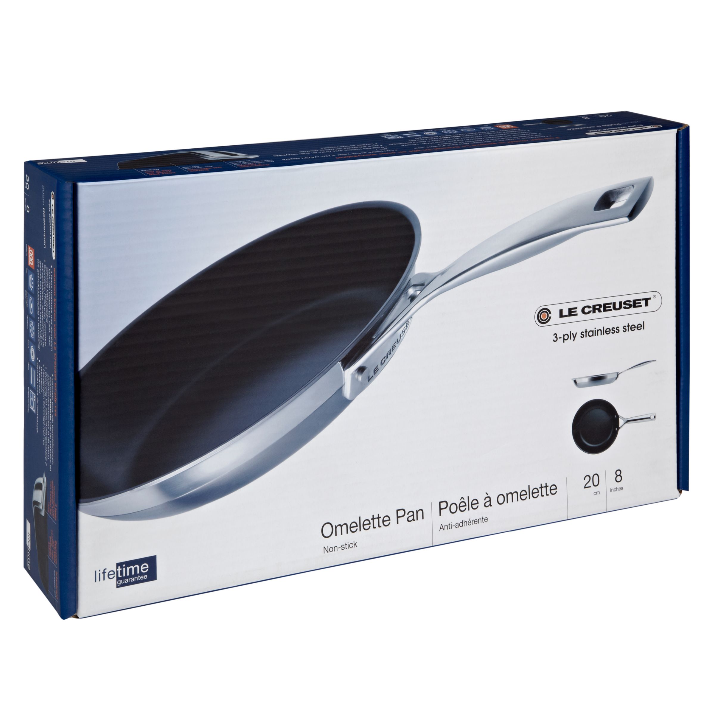 Le Creuset 3-Ply Stainless Steel Non-stick Omelette Pan - Interismo Online  Shop Global