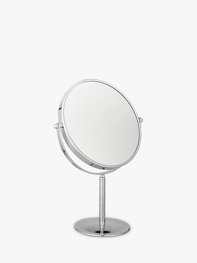 John Lewis Partners Chrome Stand 7 X, Stand Up Makeup Mirror