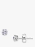 E.W Adams 18ct White Gold Brilliant Cut Diamond Stud Earrings, 0.25ct