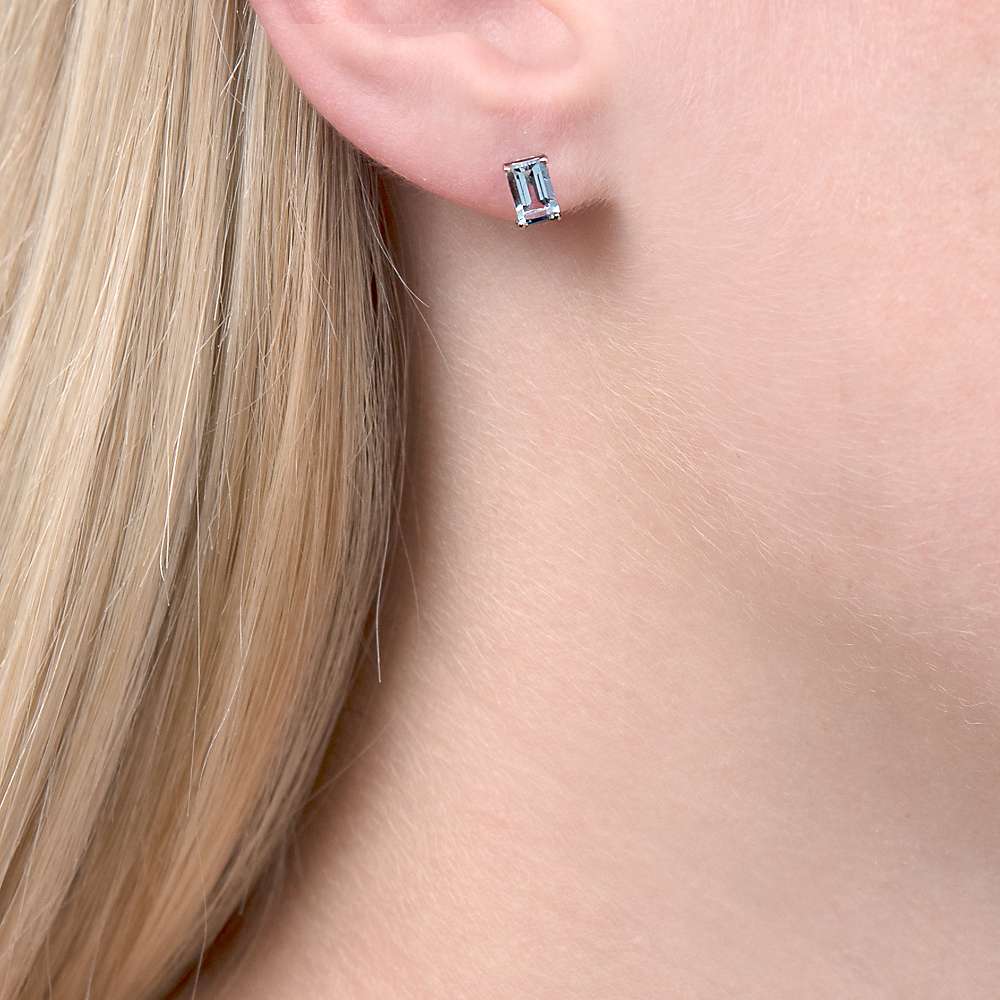 Buy E.W Adams Aquamarine Stone Stud Earrings Online at johnlewis.com